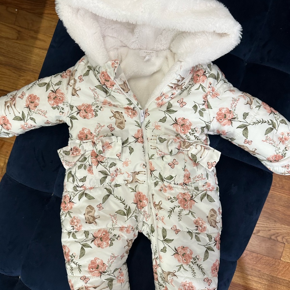 Floral Hooded Kids One Piece